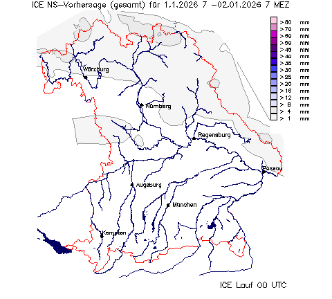 ICON-EU Niederschlagsvorhersage (Summe) für 24 Stunden vom 01.01.2026 wurde nicht gefunden!